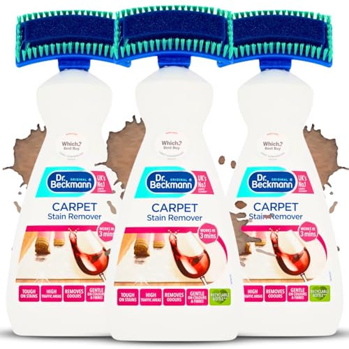 3x Carpet Cleaner Brush 650Ml with 2-in-1 Brush Powerful Oxi Formula for Deep Cleaning & Odor Removal
