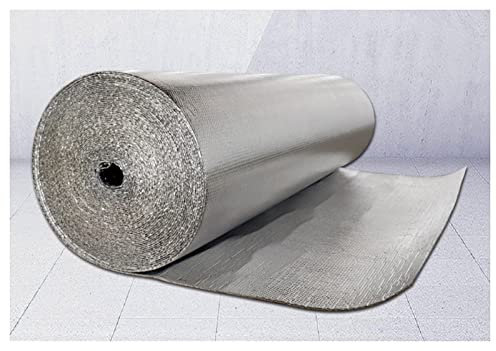 Lámina reflectora para radiador, paneles aislantes de lámina de burbujas, barrera reflectante de doble burbuja, antidesgarro, protección térmica para ventanas de áticos, aislamiento de conductos de g