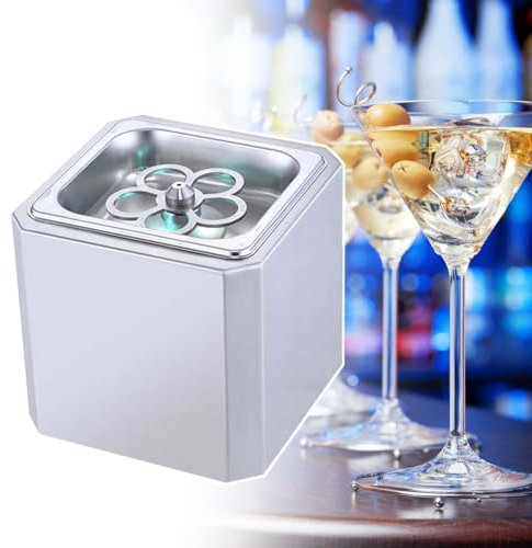 HCAUYNN Gewerblicher GeträNkeküHler FüR Whisky, Wein Und Bier, Co2-GlasküHler Mit Led-AtmosphäRenbeleuchtung, Glasfroster FüR Bierzapfanlage