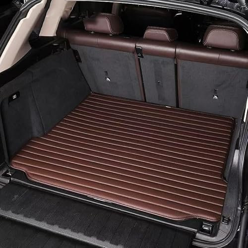 Kofferraummatte für BMW 5 Series F10 2011-2017, Auto Leder Kofferraummatten Langlebiges Wasserdicht Kratzfest Kofferraumwanne Schutzmatte Innenraum ZubehöR,Brown