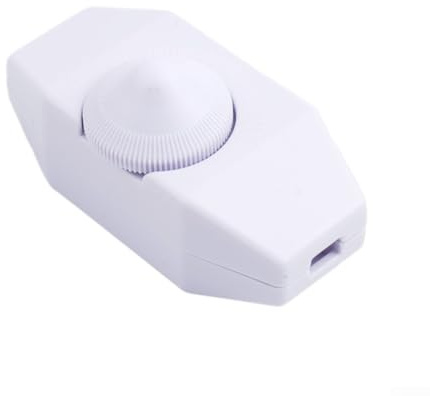 Rotary Dimmer Switch Module Indoor LED Light Dimmer Switch With Built-in Rotary Control Module 220V 1A Adjustable Brightness Controller for Home(White)