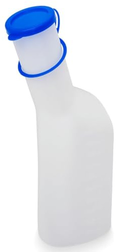 UIEXAY Urinflasche 1Ltr. für Männer 1er Set Urinflaschen aus stablilem PP-Material Urinente mit Deckel