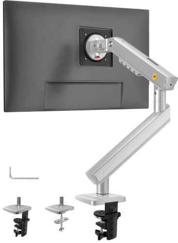 NB Ergonomic Smoovex Monitor Arm for 17 to 32 inch Screen, Load up to 9 kg | Monitor Stand, Mechanical Spring Monitor Mount, Quick Disassembly Plate, VESA 75 & 100