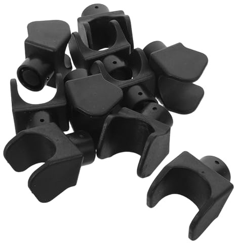 Beavorty Lot de 10 Repose-pieds Coulissants en Plastique U pour Fauteuil Roulant, Pièce de Rechange Compatible, Bloc de Guidage pour Repose-jambes, Accessoire Sécurisé pour