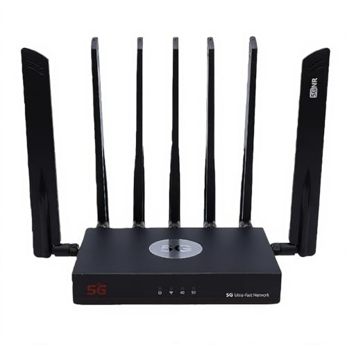 Sxhlseller Router WiFi 6 5G Dual SIM, Router CPE AX3000 con MU MIMO OFDMA, Copertura Mesh per Tutta la Casa, LAN Gigabit WAN 2.5G, WiFi WAN LTE Ibrido per Ufficio Domestico (Spina europea)