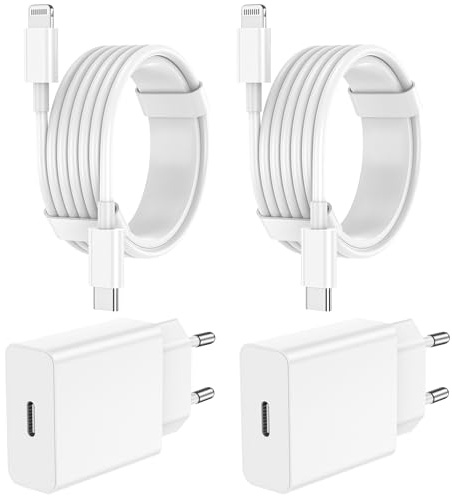 BSTOEM Cargador Carga Rapida, 2Pack USB C Charger Rapido+2M Lightning Cable | Cargador Carga Rapida para iPhone 14/14 Pro/14 Pro Max/14 Plus 13 12 11 SE XR X XS 8 7, para iPad