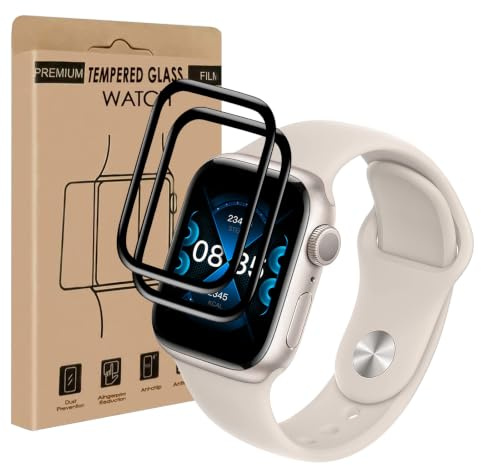 Carantee 2 Stück für Panzerglas für Apple Watch Series 4/5/6/SE 44mm