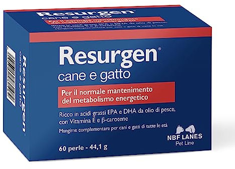 NBF Lanes | Resurgen Cane e Gatto, 60 Perle Appetibili, per il Normale Mantenimento del Metabolismo Energetico