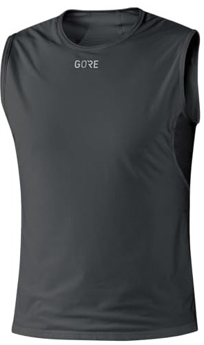 GOREWEAR Camiseta sin mangas M WINDSTOPPER Base Layer Hombre, Black, M