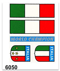 4R Quattroerre.it 6050 Sticker Italien World Champion, 10 x 12 cm