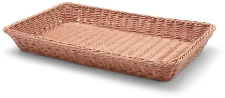 HENDI Brotkörb, Brötchenkorb, Körbe, Verstärkt durch einen Stahlrahmen, GN 1/1, 530x325x(H)65mm