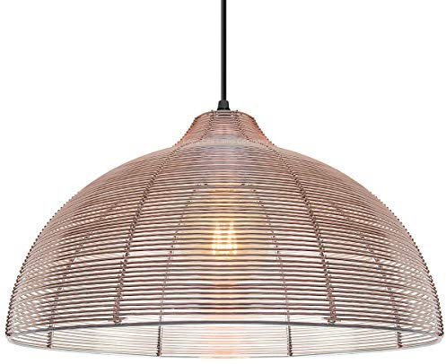 Copper Single Wire Cage Ceiling Pendant Light Shade Modern Shiny Finish M0182F