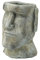 A&B Home Osterinsel-Statue, Outdoor-Pflanzgefäß, 22,9 cm, graues Finish