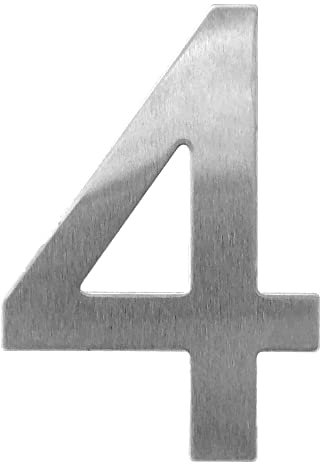 Numero civico in acciaio inox Aspetto fluttuante, altezza 10 cm, numero civico design (4)