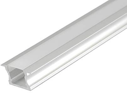 2 Meter Unterputz LED Aluprofile Alu Schiene Leste Profil für LED Strip Profil mit Milchglas Abdeckung