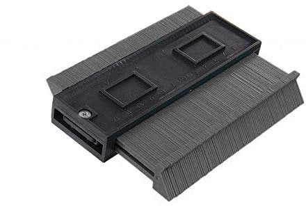 PREMIUM Magic Formzeichner Schablone im 2er Set I Konturenlehre Werkzeug zum perfekten Zuschneiden von Fliesen, Laminat, Parkett uvm. I Vervielfältigungslehre Gadgets für Männer (12 + 25 cm Grau)