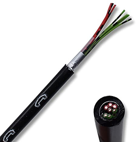 Fernmeldekabel A-2Y(L)2Y 4x2x0,8 mm - Erdkabel Fernsprech-Außenkabel erdverlegbar – Farbe: schwarz - Auswahl in 1 Meter Schritten - in vielen Längen von 5 bis 150 Meter, Ihre Länge: 10 Meter