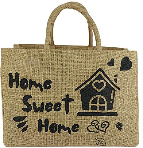 Domelo Grand panier à provisions pour femme - 100 % jute vegan - Sac en toile de jute - Sac de shopping - Ce sac à main est des produits durables - Sac de paille - Sac de plage - Cadeau pour femme
