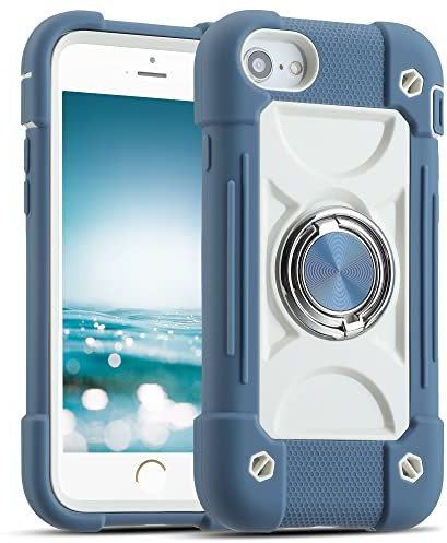 MARKILL Compatible with iPhone Se3/iPhone Se2, iPhone 6/6S Case,iPhone7/iPhone8 Case 4.7 Inch with Ring Stand, Heavy-Duty Military Grade Shockproof Phone Cover (Blue)