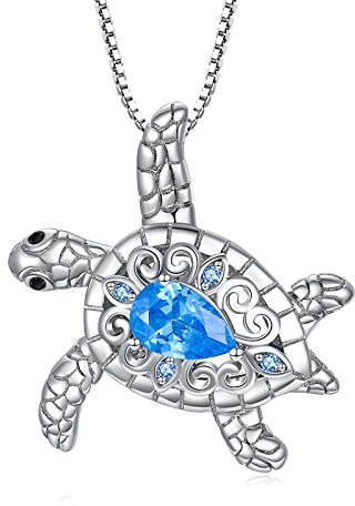 REDSUN Schildkröte Halskette 925 Sterling Silber Meeresthema kette Schildkröte Halskette Zirkonia Anhänger Frauen Schmuck Mutter Geschenke,kette schildkröte
