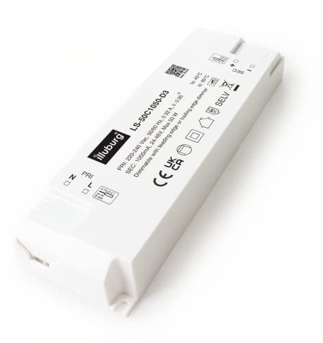 illuburg LED Trafo Dimmbar Triac 1050mA Konstantstrom 25W - 50W LED Netzteil Treiber Transformator Driver