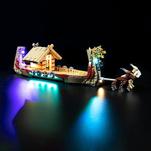 LocoLee Led Licht Set Kompatibel mit Lego Ziegenboot, Led Beleuchtungs Set Compatible with Lego 76208 The Goat Boat - Nur Lichter-Set, Kein Modell-Modell