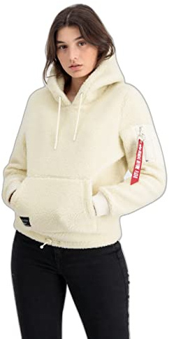 Alpha Industries Damen Teddy Hoody Wmn Kapuzensweat für Damen Kapuzenpullover (1er Pack)