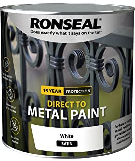 Ronseal Direct to Metal Paint White Satin 2.5L