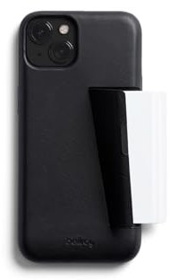 Bellroy Phone Case – 3 Card für iPhone 15 Plus (Leder-iPhone-Hülle, Handy-Geldbörse) - Black
