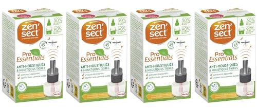 ZEN'SECT Lot de 4 recharges pour diffuseur électrique ProEssentials