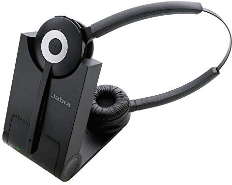 Jabra Pro 930 DUO UC DECT Kabelloses On-Ear Stereo Headset - mit Noise Cancelling (Generalüberholt)