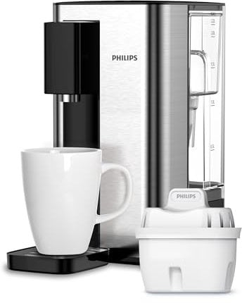 Philips Water Station, Hot & Ambient Filtered Water Dispenser, 2.2L Capacity, 3 Temperature Presets, 3 Volume presets, Boiling water on demand, Touch screen