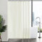 Furlinic Rideau de Douche Lavable Textile Imperméable et Anti Moisissure Extra Long Beige Rideaux de Douche en Polyester pour Baignoire Angle Salle de Bain 180x220cm avec 12 Crochets.