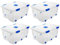 Acan Tradineur - Pack de 4 Cajas de Almacenamiento - Fabricado en plástico - Contenedor para almacenar juguetes, libros, ropa, mantas - N.º 15-56,3 x 76,5 x 34,3 cm - 100 Litros
