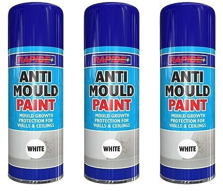 PEBBLE HUG Anti Mould wall Spray Paint Condensation Paint Reduces Wet Walls Ceilings Anti-Mould Tough Matt, 3-In-1 Action, No Cfcs, Excellent Coverage, 400ml (Pack of 3)