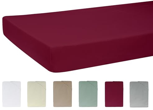 -beties- BasicSoft hochwertiger, weicher Premium Baby-Spannbezug ca. 40x90 cm mit Steghöhe ca. 20 cm. 3% Elasthan/97% supergekämmter Baumwolle (Rhododendron-rot)
