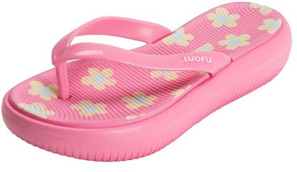JOMIX Infradito Donna Estive da Mare Ciabatte in Gomma EVA Morbido Pantofole Ragazza da Casa Slippers Comodo Spiaggia Piscina SD9066 Rosa 36