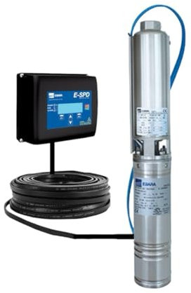 POMPA SOMMERSA AUTOMATICA AD INVERTER CON CONTROLLO VELOCITA' HP1-1.5-2 V230 MONOFASE (4WN4-14+INVERTER+CAVO35MT)