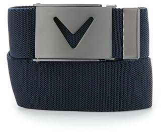 Callaway Herren Golfgürtel mit V-Logo Gürtel, Peacoat, Einheitsgröße