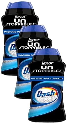 Lenor Profumatore Bucato Perle Profumate Lavatrice, Unstoppables Freschezza Di Dash, 570g, Intensificatore di Profumo, Maxi Formato, 100% Plastica Riciclata (Confezione da 3)