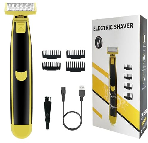 Full Body Washed Wet and Dry Shaver, Ganzkörperwasch Nass Und Trockenrasierer, Full Body Wash Wet and Dry Shaver, USB Rechargeable Grooming Kit for Men (1PC)
