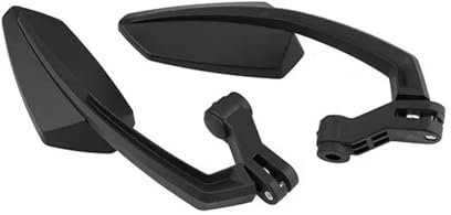 Motorradspiegel 1 Paar Universal 8mm/10mm Gewinde Rückspiegel Für Metrics Motorrad Schwarz Abgewinkelt Stil Seite Spiegel Kunststoff Zubehör Motorrad Spiegel
