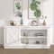 ShGaxin Kit Mini Puerta corredera Armario acero Carbono Blanco 200 cm, Puertas Correderas Armario, Puertas Pocket 151699