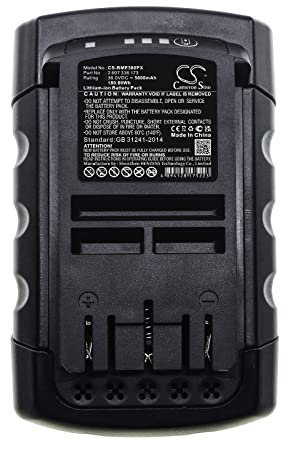 5000mAh 180.00Wh Battery Replacement for Bosch AdvancedGrassCut 36-33, AdvancedGrassCut 36-33G 30cm, AdvancedGrassCut 36-33G 30cm 3, AdvancedRotak 36-650, AdvancedRotak 36-650 36V Cordless