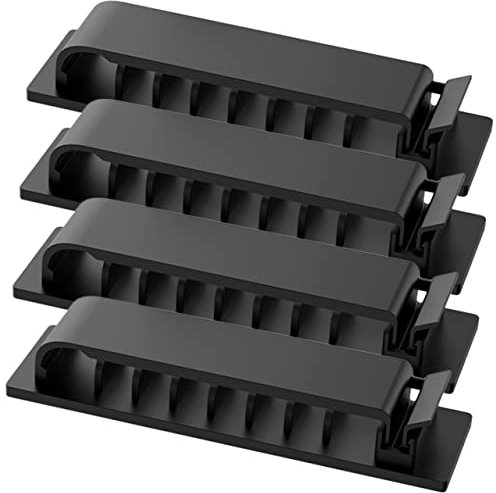 Yardenfun 4stücke Kabelhalter Selbstklebend Für Draht Management Kabel Organizer Passt Holz Metall Glas Leder Kunststoff Einfach Anbringen