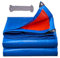 Lona Impermeable Exterior 4x6m, 180g/m² Lona de Protección Toldo Reforzado PE con Ojales, Duradera Resistente a Los Rayos UV Desgarros, Multiusos para Terrazas Muebles Jardín Piscina Coche Azul Rojo