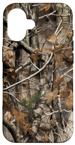Camouflage Pattern Tactical Hunting Bushcraft Real Tree Camo Case for iPhone 16
