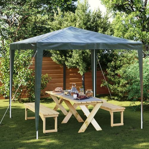 ShGaxin Profi-Partyzelt, Festzelt, Pavillion, Bierzelt, Garten Party Zelt, Gartenzelt, Grillpavillon, 2,5×2,5 m Grün 90 g/m²