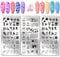 PH PandaHall 3pcs Ocean Life Nail Art Templates, Seaside Marine Nail Stamping Plate Beach Sea Shell Art Stencils Stainless Steel Image Plates for Women Summer Nails Design Print Manicure Salon