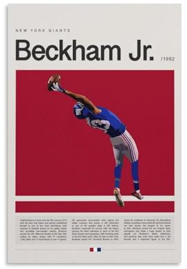 FDBEKPJY Odell Beckham Jr NFL Leinwand-Poster, Dekor-Gemälde für Wohnzimmer, Schlafzimmer, Dekoration, 30 x 45 cm